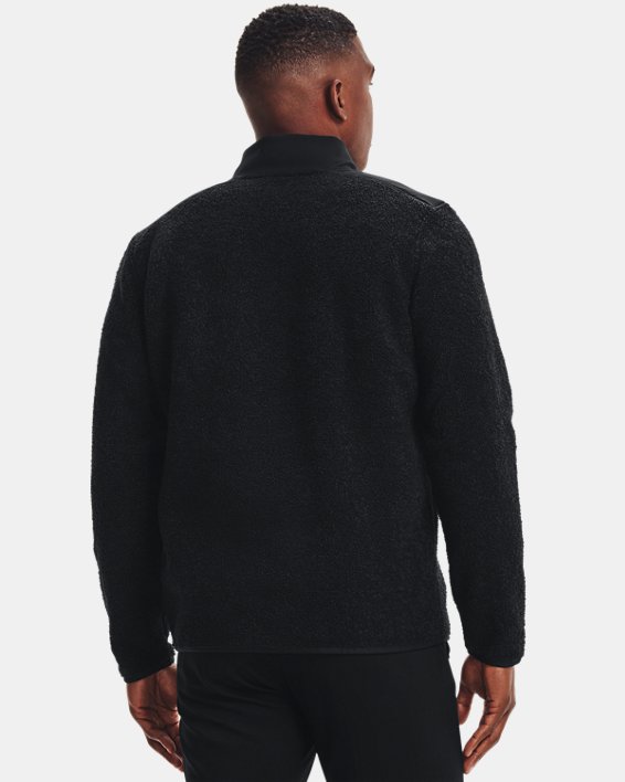 Men's UA SweaterFleece Pile Pullover, Black, pdpMainDesktop image number 1